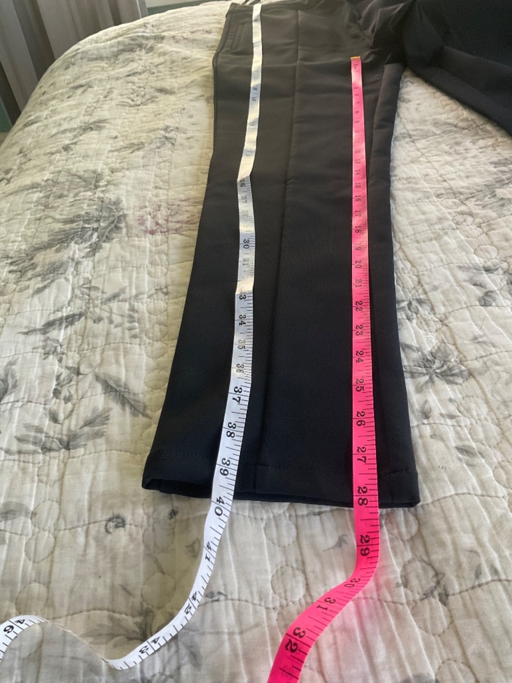 SHEIKE Black Trousers Dress Pants w/ Front Seams Gold Belt Accent - Picture 8 of 12